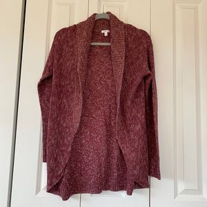 Maroon Knit Cardigan